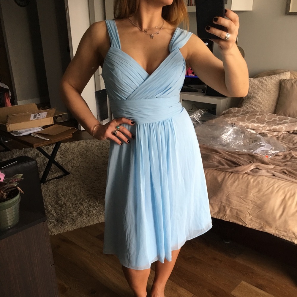 D’ZAGE Bridesmaid Chiffon Dress